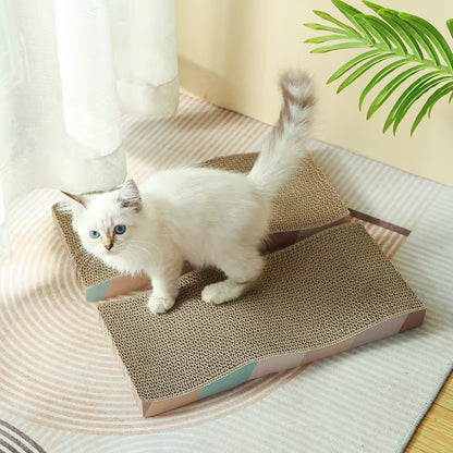Rascador de cartón sencillo para gatos pastel