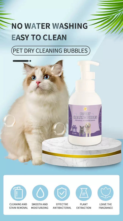 Shampoo en seco hipo alergénico sin fragancia para gatos y perros 300ml