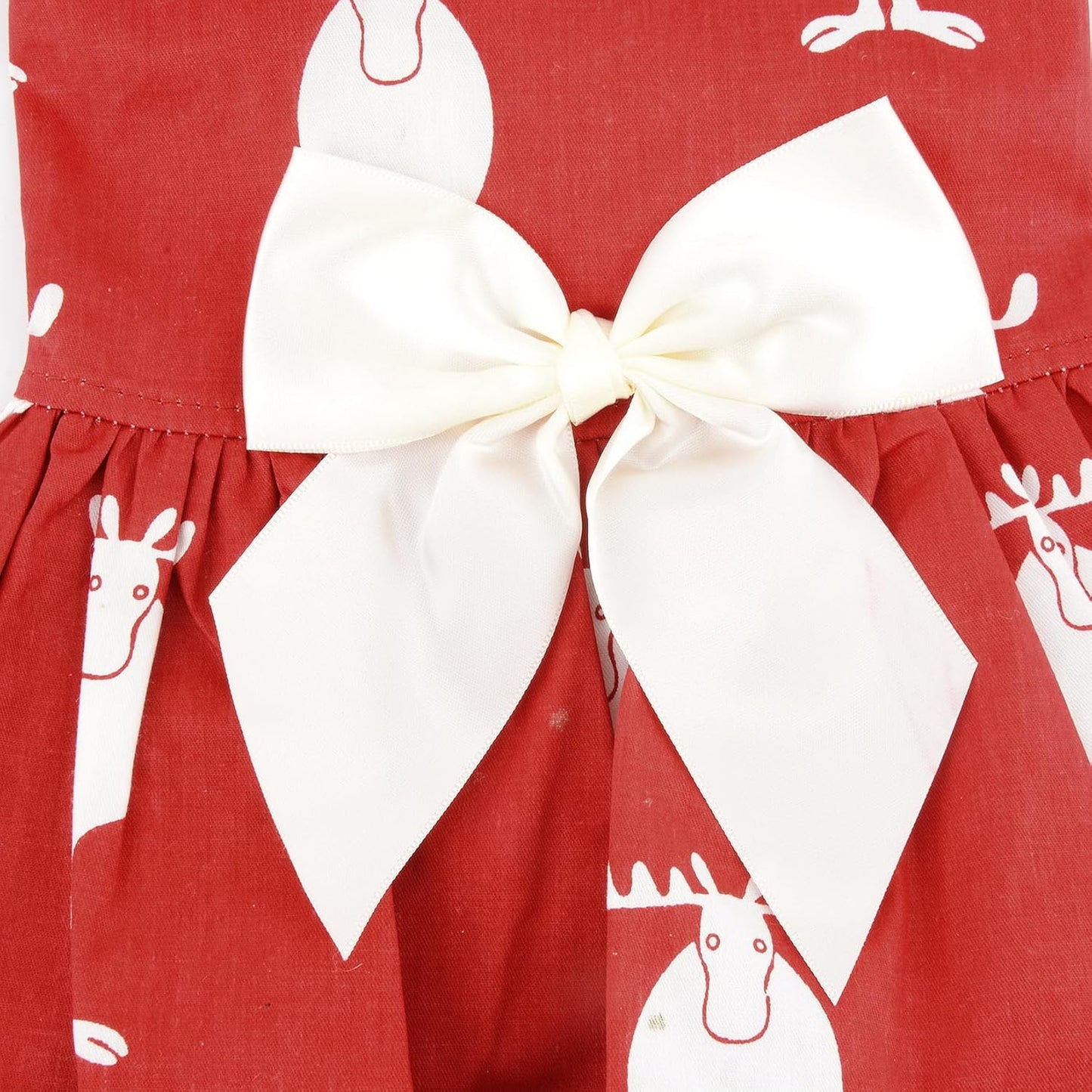 Vestido con lazo de navidad para mascotas