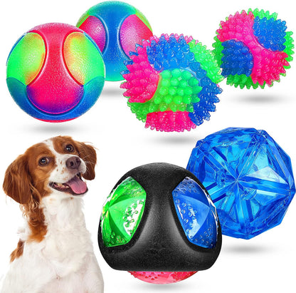 Pelota multicolor con luces