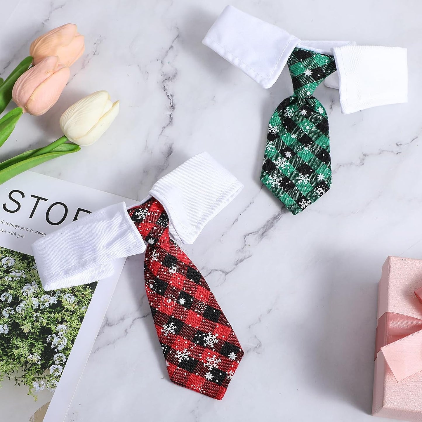 Corbata navideña de velcro para mascotas