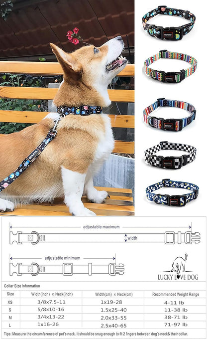 Collar de estampados para perros (4 tamaños)