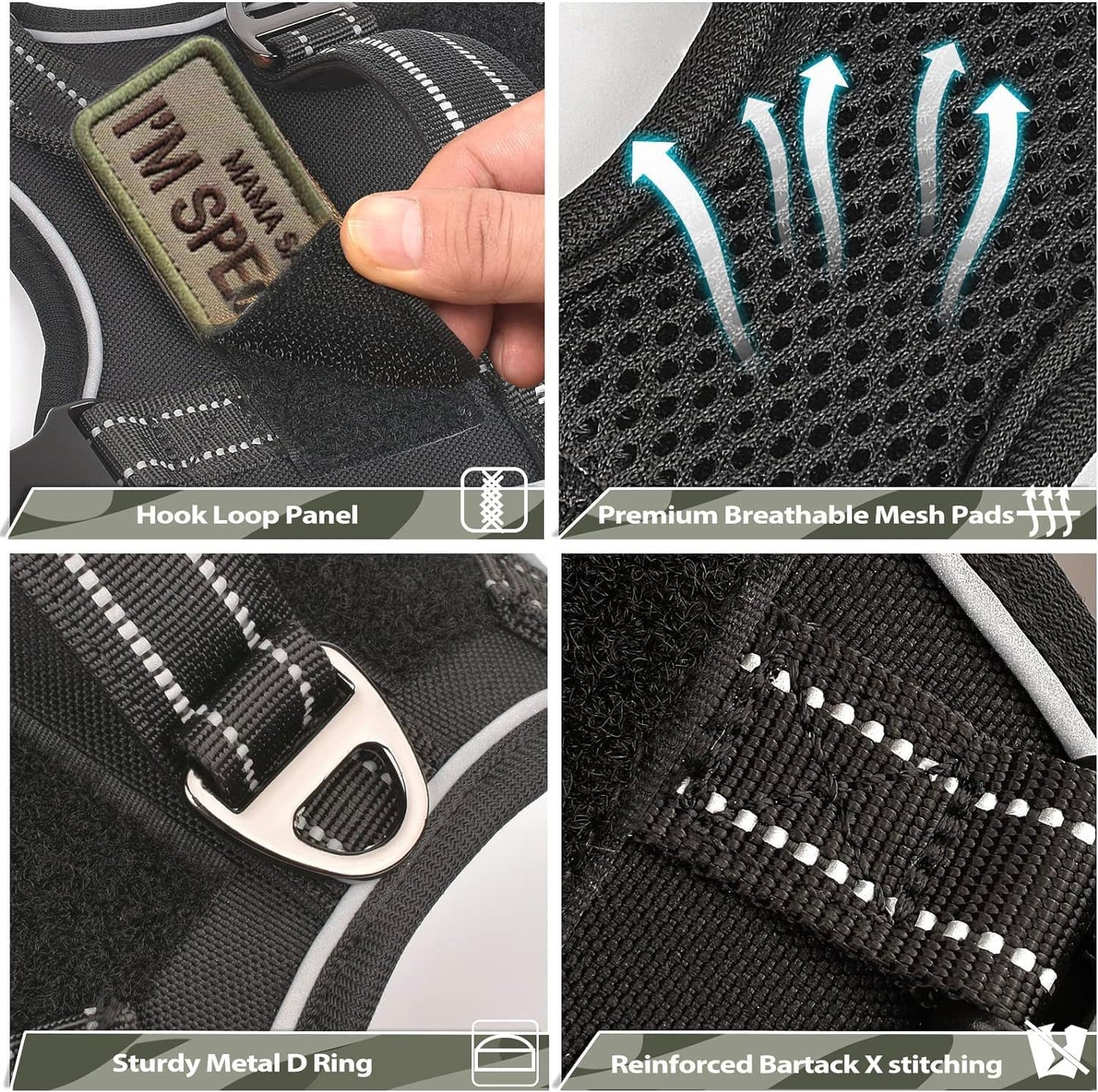 Pechera táctica para perros pequeños