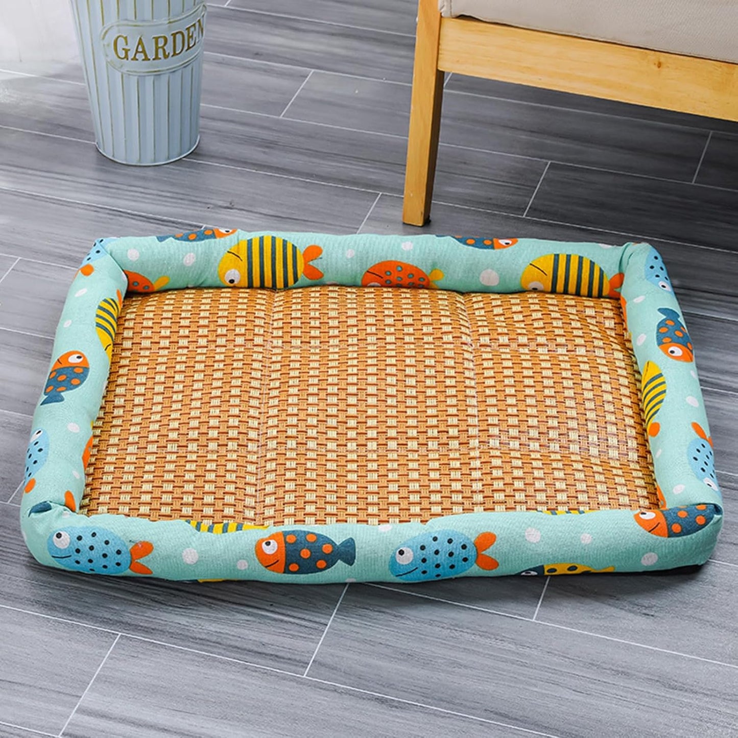 Cama de mimbre para perros