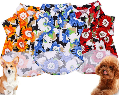 Camisas de moda de verano para perros