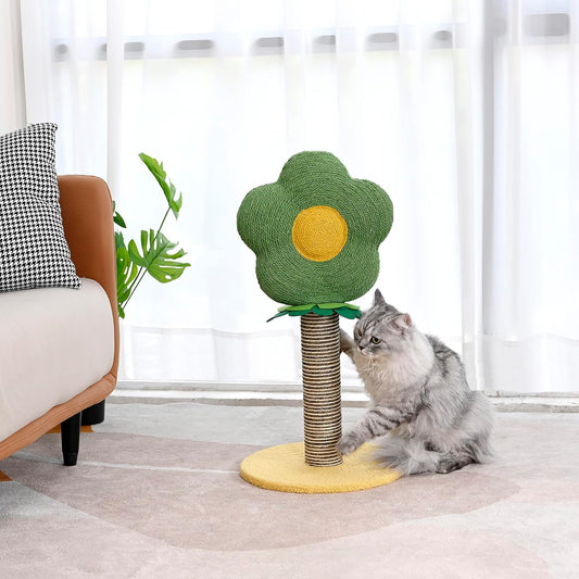 Rascador de flor de sisal para gatos