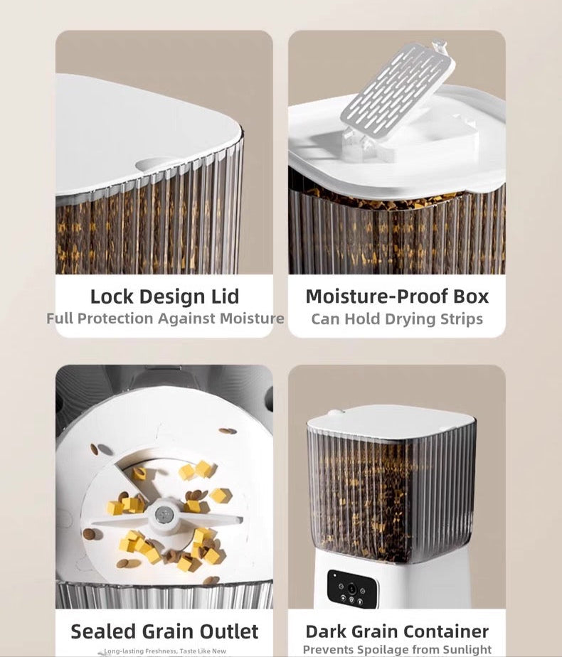 Dispensador de comida automático de doble plato con cámara 5L