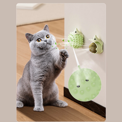 Erizo de Catnip con adhesivo para gatos