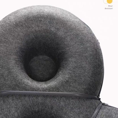 Túnel de dona triple para gatos gris oscuro
