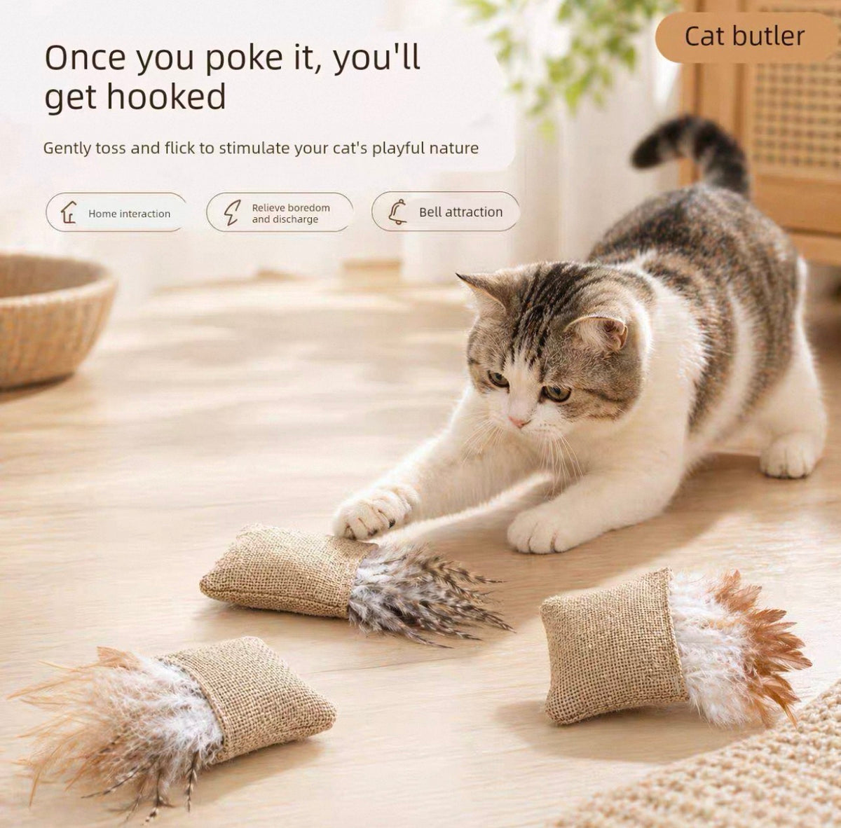 Juguete de gato saquito relleno de catnip