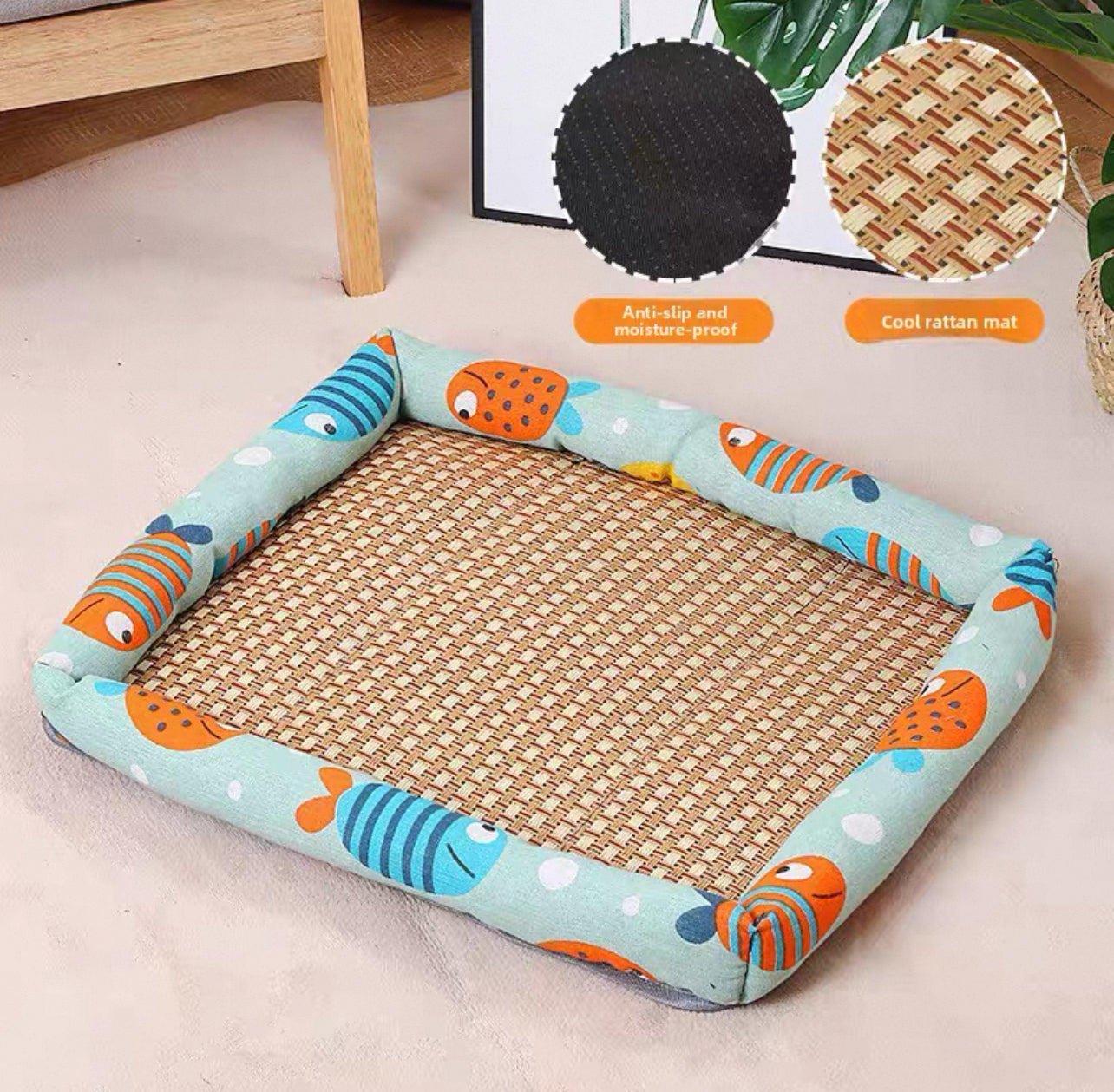 Cama de mimbre para gatos