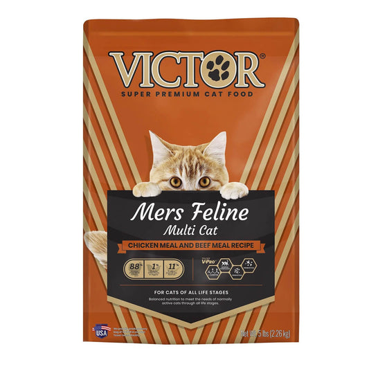 Comida para Gato Victor: Multi Cat, Sabor a Pollo y Carne de Res, 2.26Kg