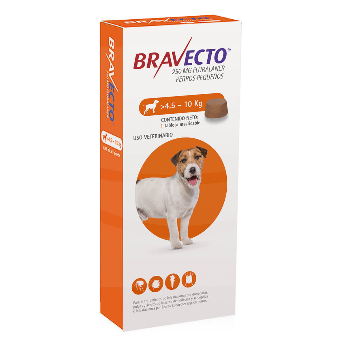 Antiparasitario externo BRAVECTO perros 4.5-10kg