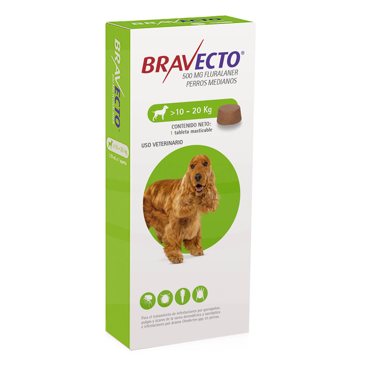 Antiparasitario externo BRAVECTO para perros 10-20kg