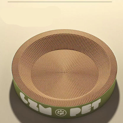 Rascador de cartón redondo verde 46*10cm