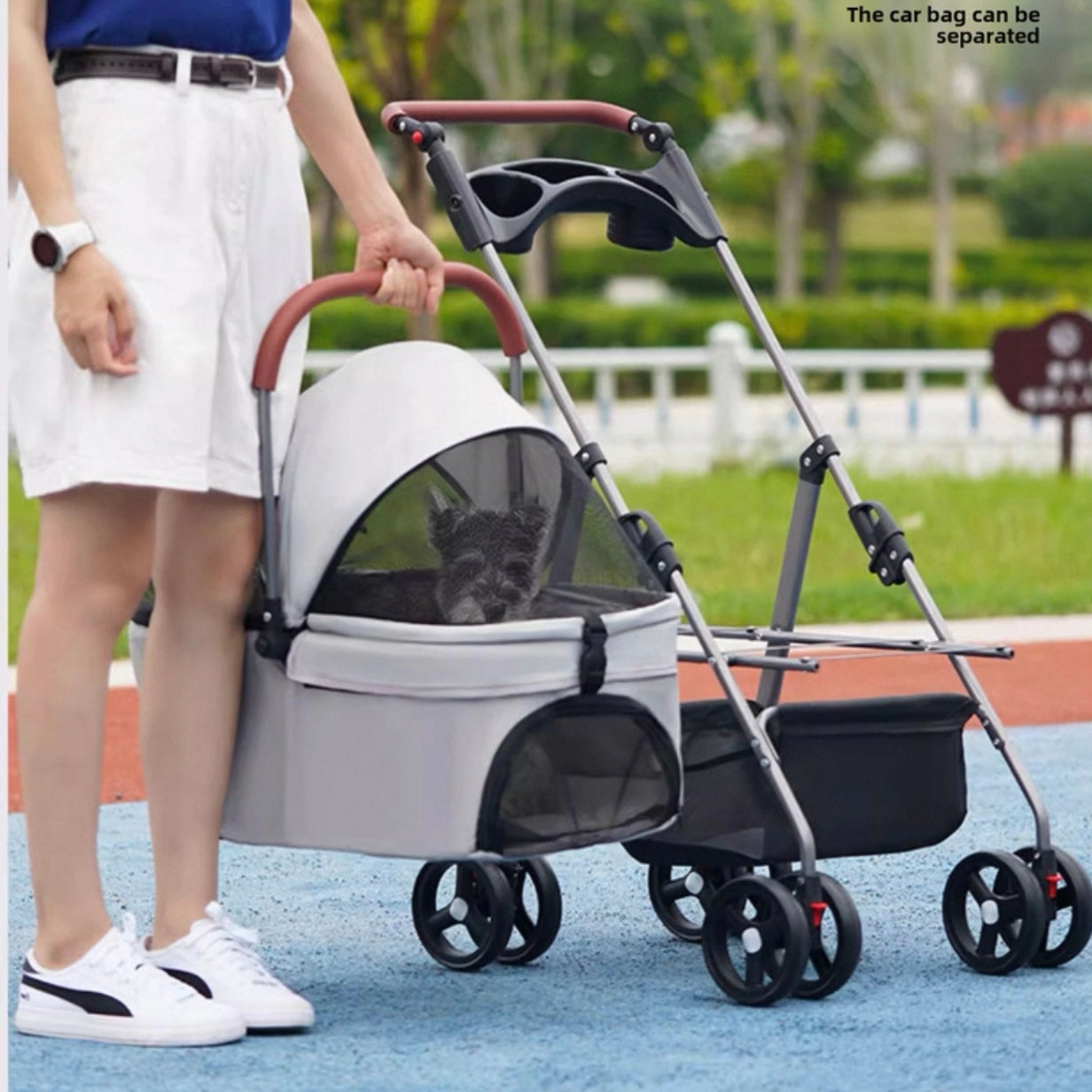Coche desmontable para mascotas (Soporta hasta 15KG) Modelo GG-808
