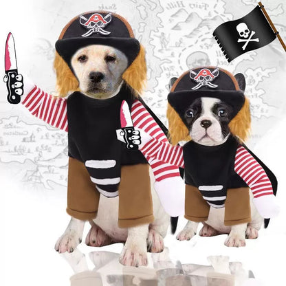 Disfraz de pirata para mascotas talla L