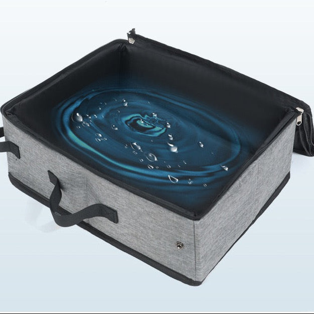 Arenero portátil plegable gris 40*30*14cm