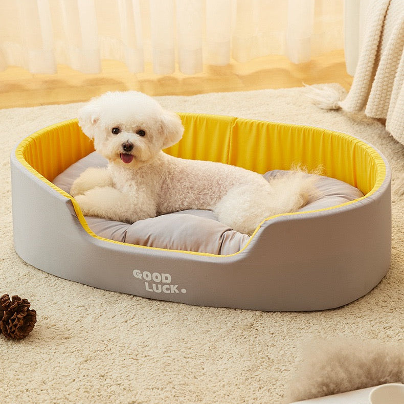 Cama para perros ligera grande gris
