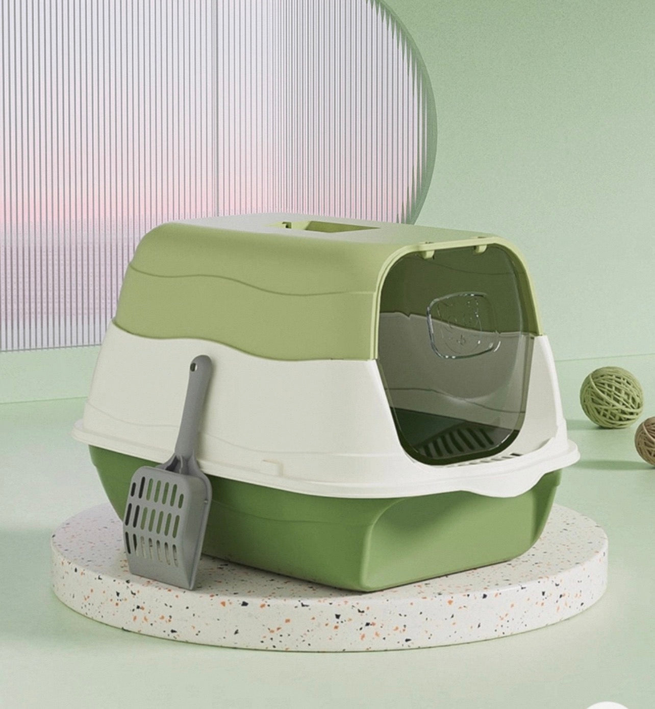 Arenero cerrado 2 en 1 para gatos bebes modelo MB2 (Dos colores disponibles)