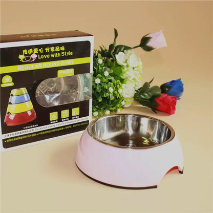 Comedero de acero Inoxidable Cuencos Antideslizante para Mascotas