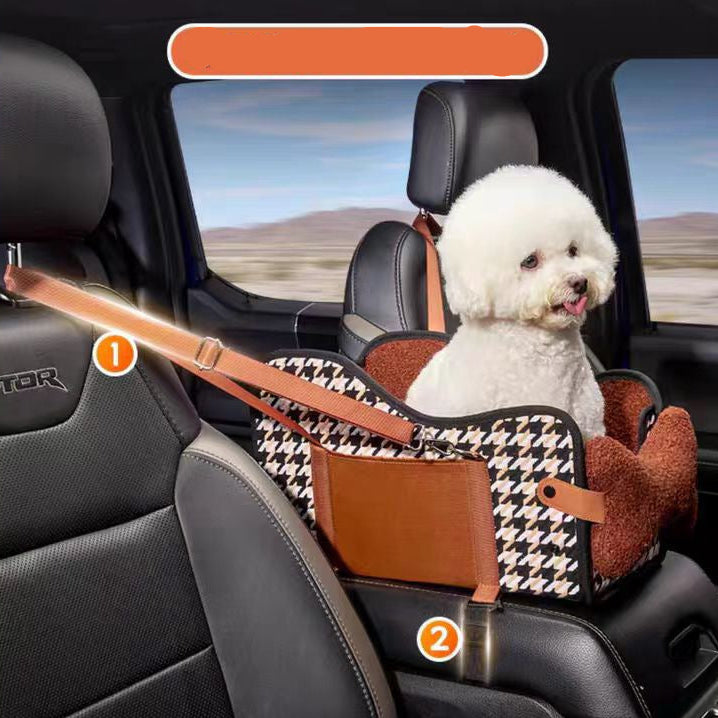 Asiento de auto central de cuadro chocolate #1103