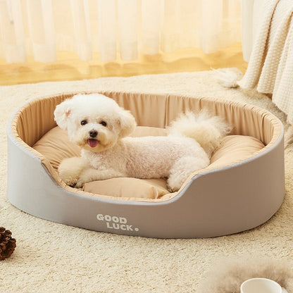 Cama para perros ligera grande gris