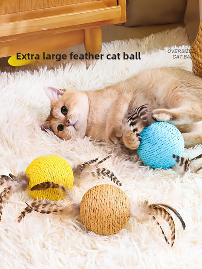 Pelota para gatos de cuerda de sisal 10cm