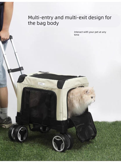 Maleta transportadora con ruedas para mascotas de gran capacidad (Hasta 20kg)