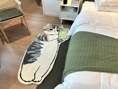 Alfombra antideslizante con diseño de gatos