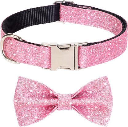 Collar con lazo brillante para perros