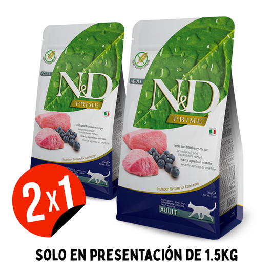 Comida para Gato Farmina: N&D Prime, Adulto, Cordero 1.5KG