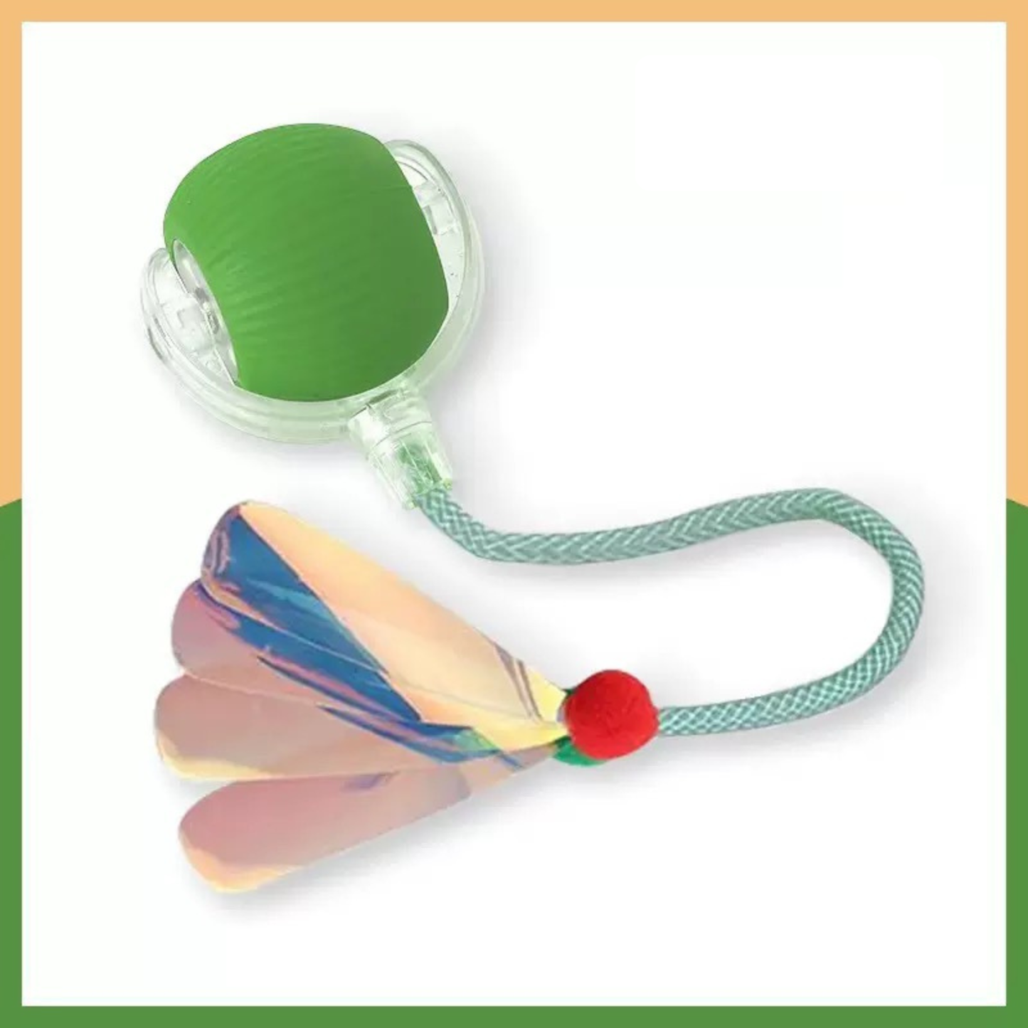 Pelota interactiva recargable con cola y plumas