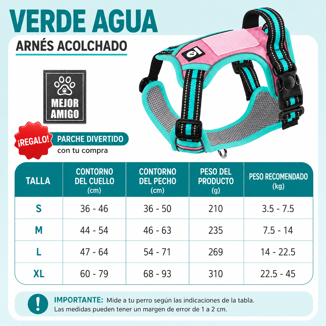 Pechera con correa modelo 430 para perros grandes