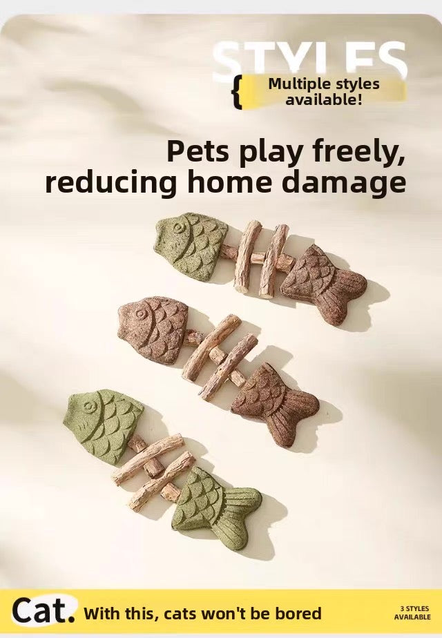 Catnip con forma de pescado para gatos