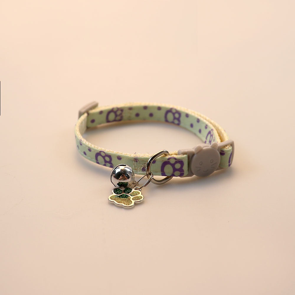 Collar para gatos con dije de huellita