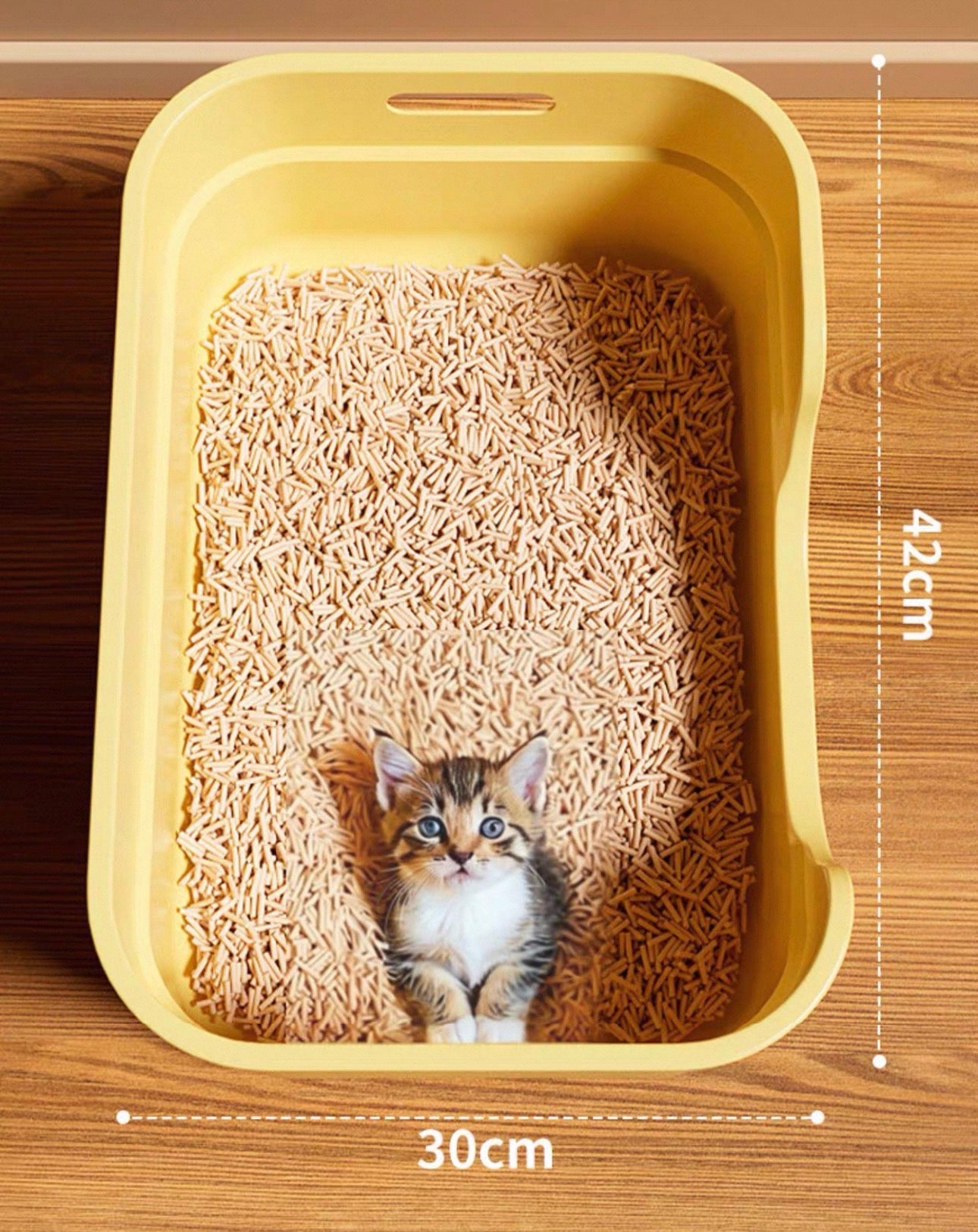 Arenero abierto para gatos modelo #359 (42cm*30cm*18cm) incluye alfombra de silicona