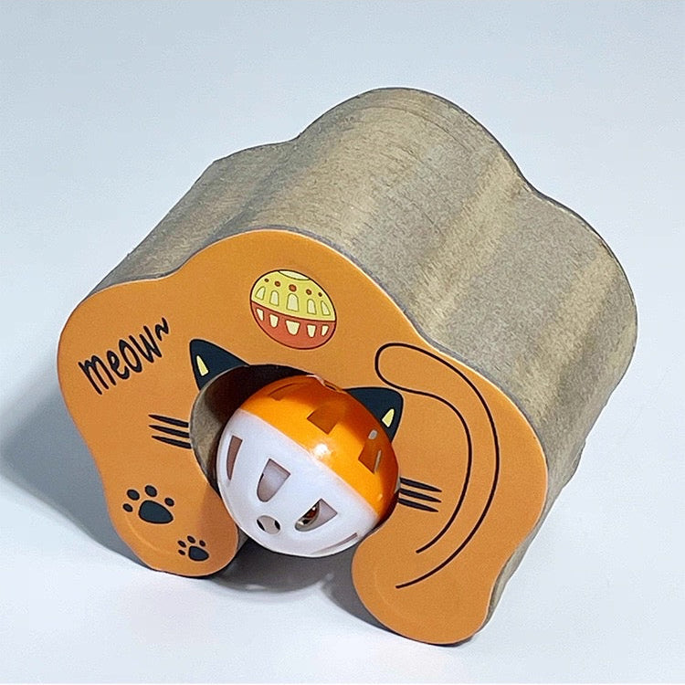 Juguete rascador de carton para gatos