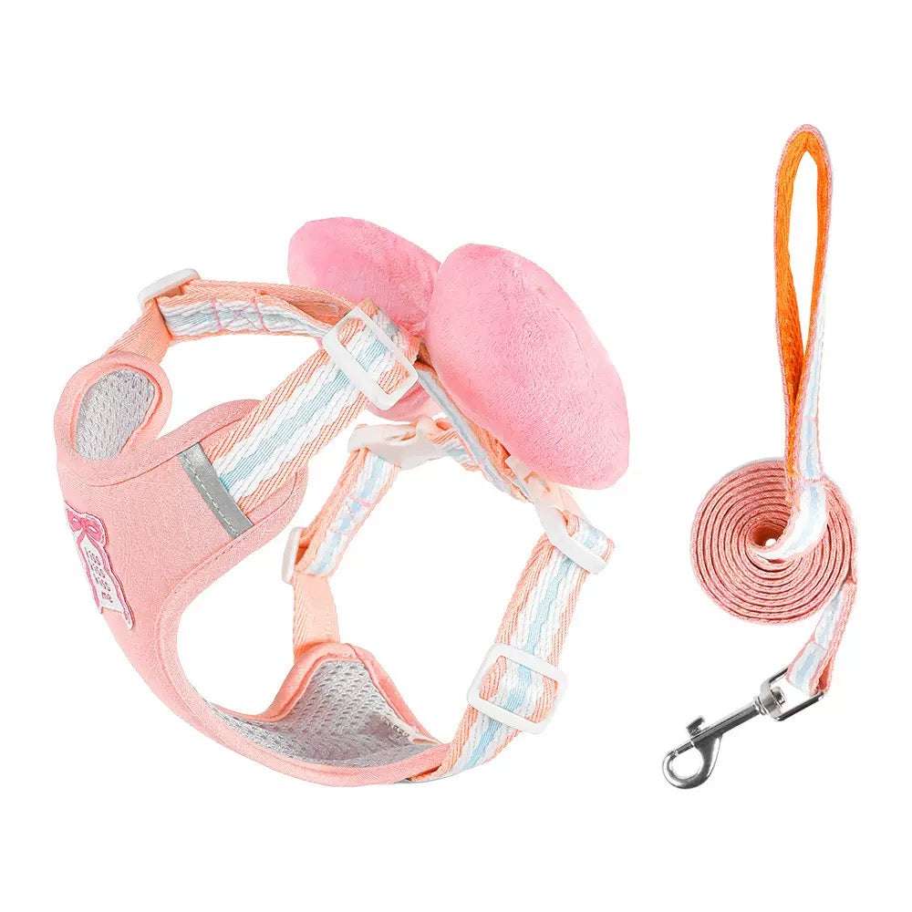 Pechera de peluche de lazo para razas pequeñas