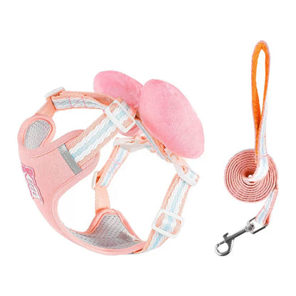 Pechera de peluche de lazo para razas pequeñas