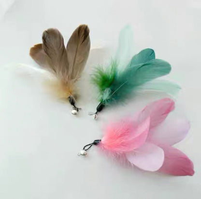 Cañita para gatos con plumas