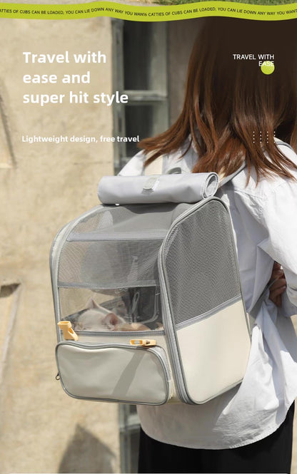 Mochila transportadora colgante para gatos