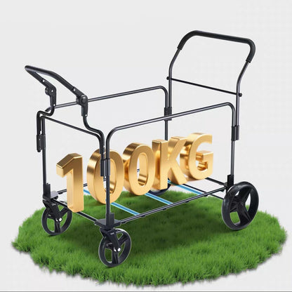 Coche para mascota mayores negro (Soporta hasta 100kg)