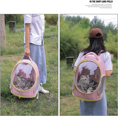 Mochila para mascotas estilo burbuja