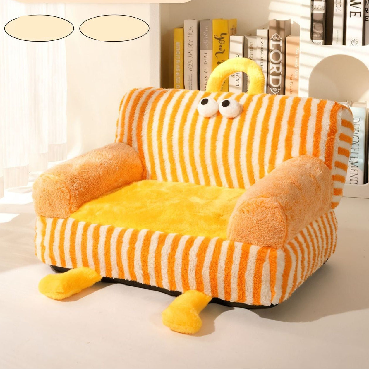 Sofá para mascotas lavable naranja (Tamaño L 62x43cm)