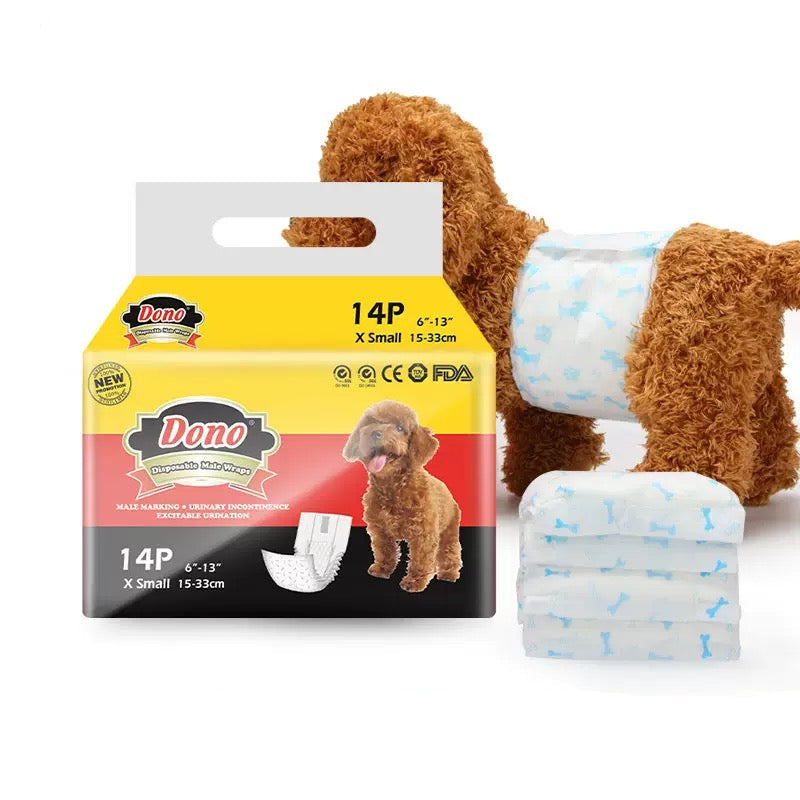 Pañales desechables para perros machos
