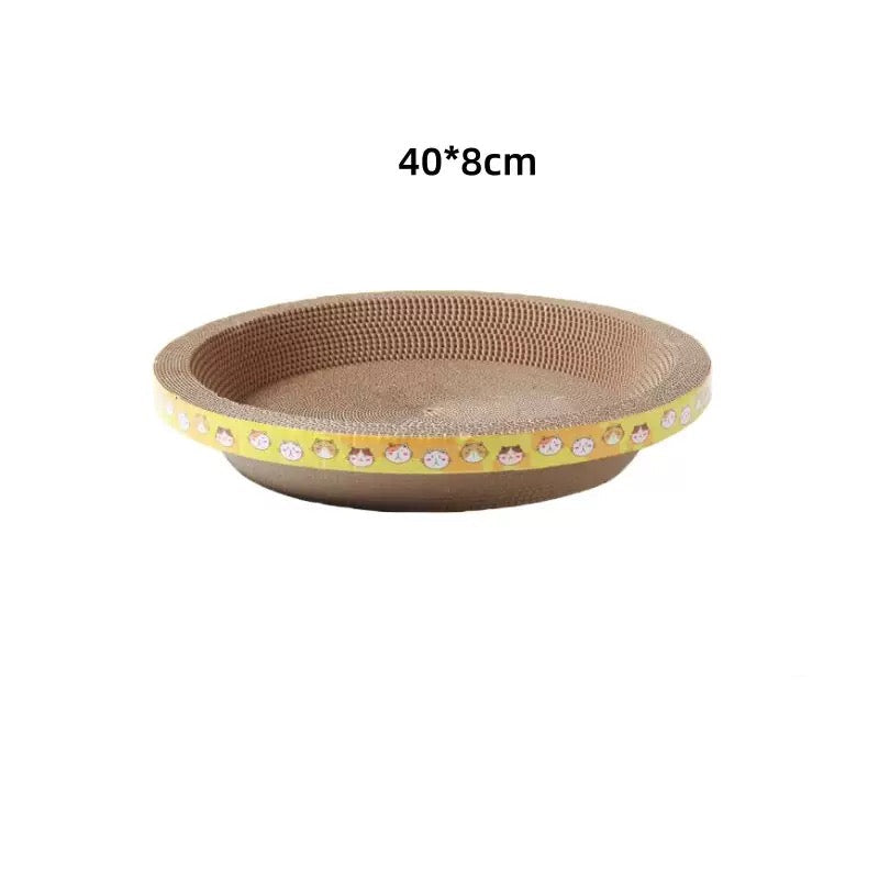 Rascador de cartón redondo amarillo 50*80cm