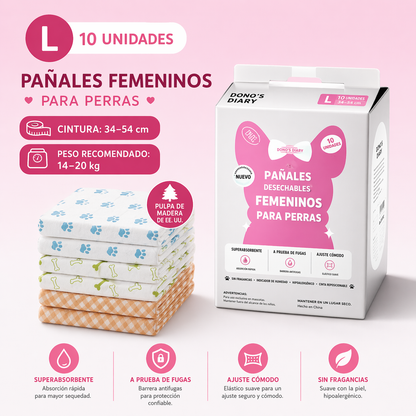 Pañal desechable para hembra Dono’s Diary