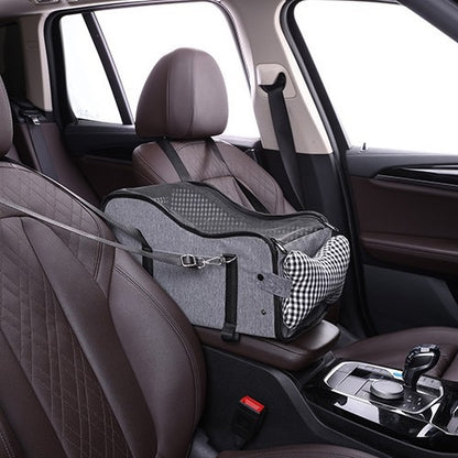 Asiento de auto central de cuadro gris #1102