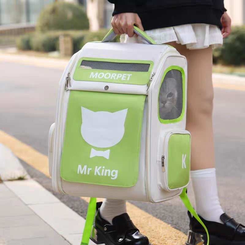 Mochila transportadora para mascotas chocolate